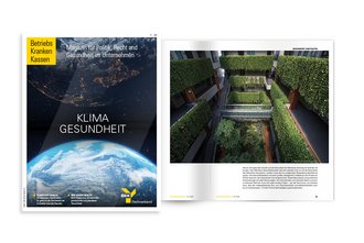 Cover und aufgeschlagenes BKK Magazin Ausgabe 1/2022